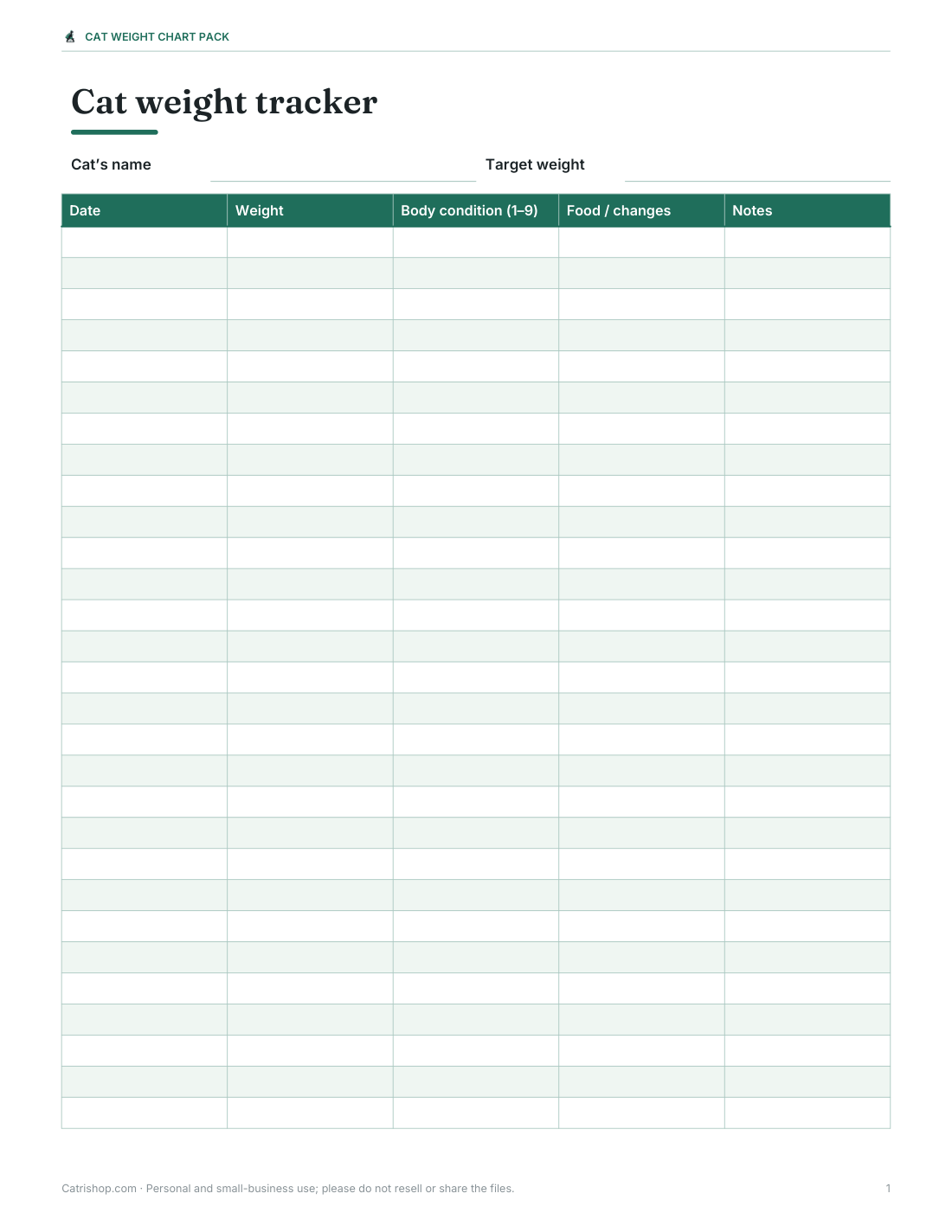 Preview of the first page of Monthly tracker (PDF/DOCX)